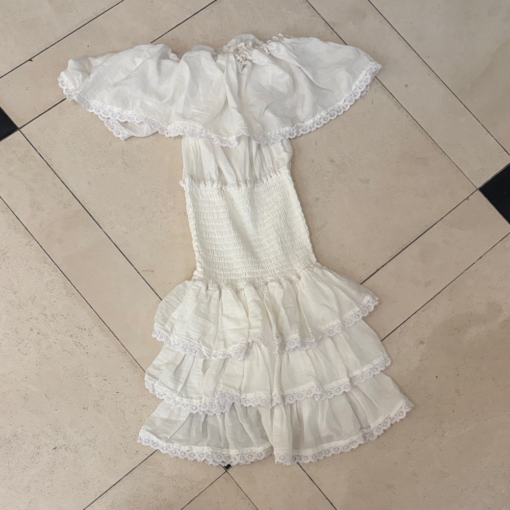 Collectible item- One of the first LoveShackFancy dresses- white ruffle mini